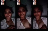 Cute Desi girl Shows Boobs On VC